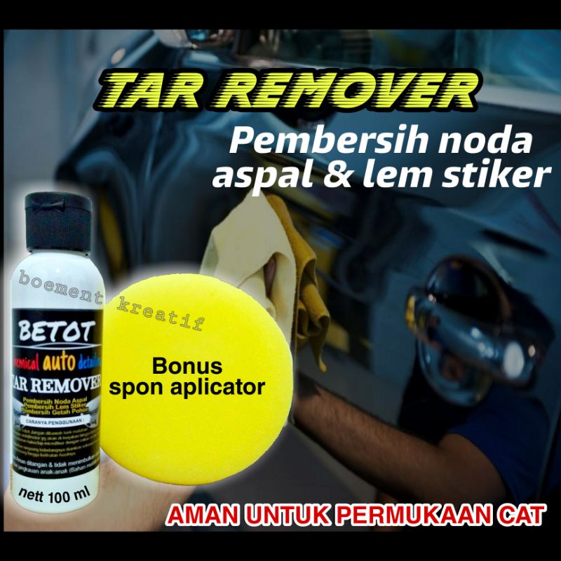 Penghilang aspal / pembersih aspal / lem bekas stiker / getah pohon / bekas serangga bonus spon aplicator