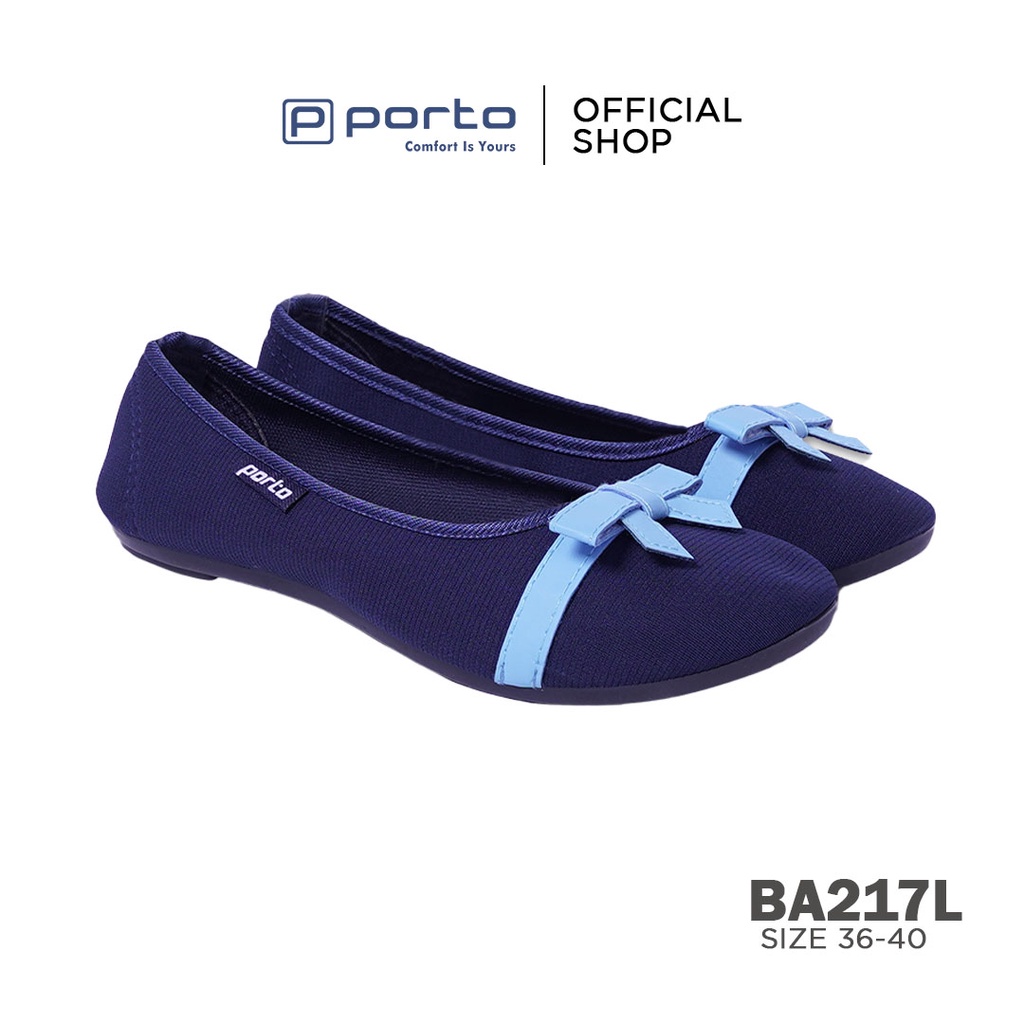 Porto – Sepatu Wanita Flatshoes Balet Kain Nyaman Simple Pita Model Korea BA217L