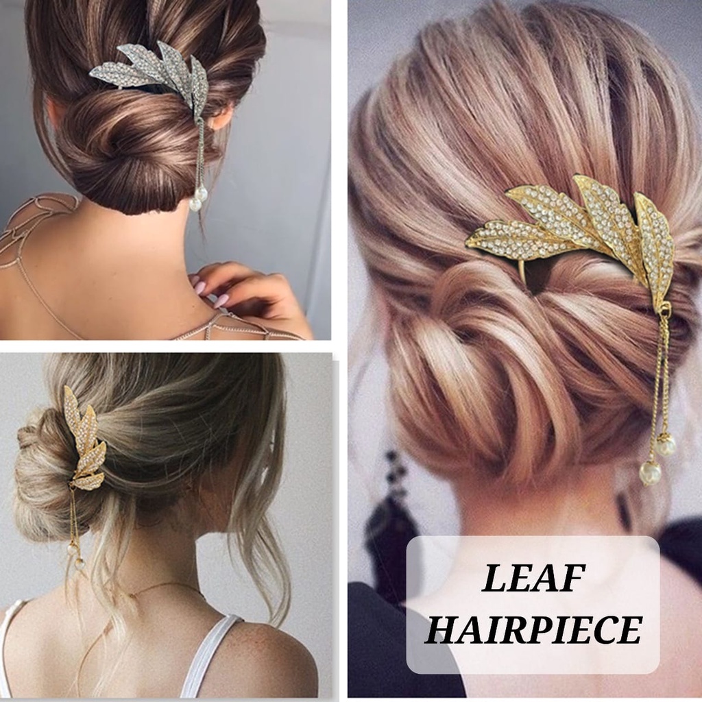 LEAF HAIR PIECE TUSUK KONDE AKSESORIS RAMBUT WANITA IMPOR CEPOL KOREA FASHION