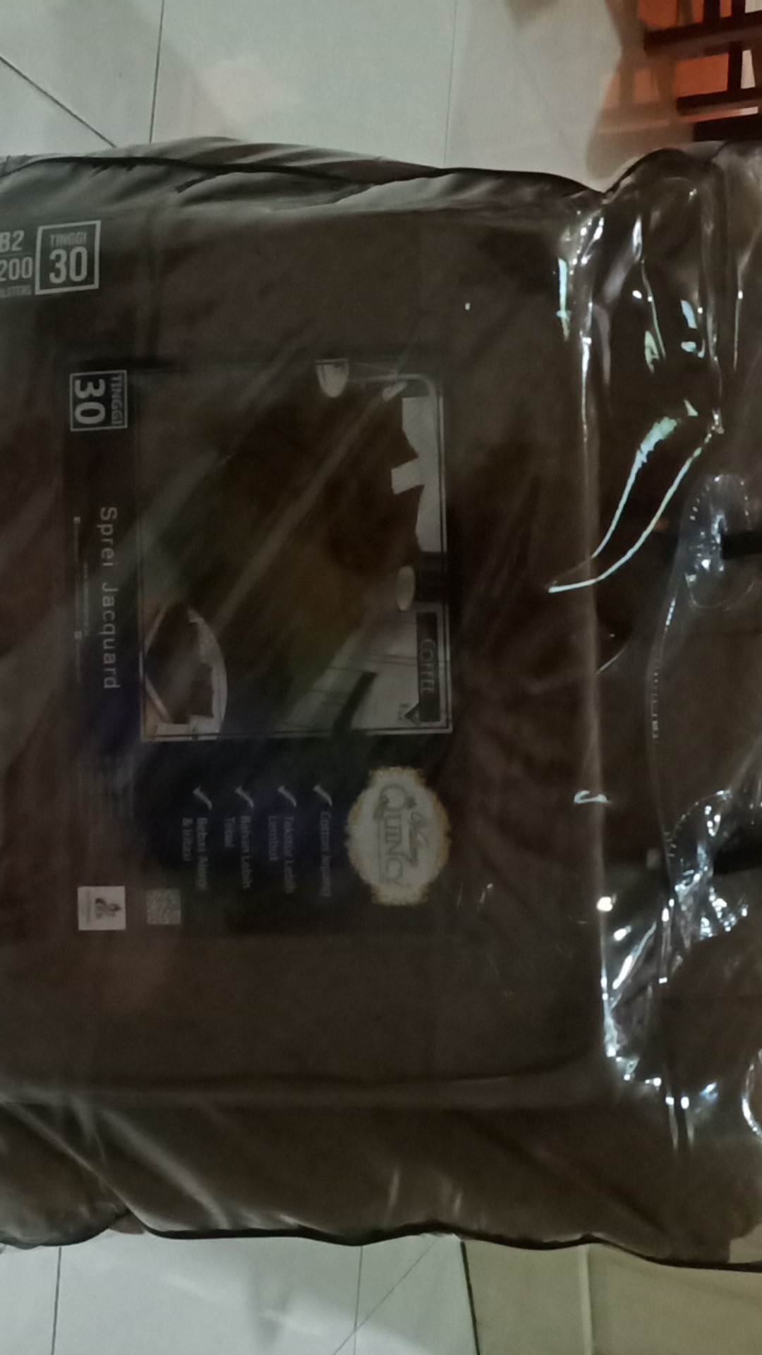 Bedcover Premium Polos Tinggi 30 Cm Vallery Quincy Edisi Warna Golden, Kuning, Coffee, Dan Abu Abu