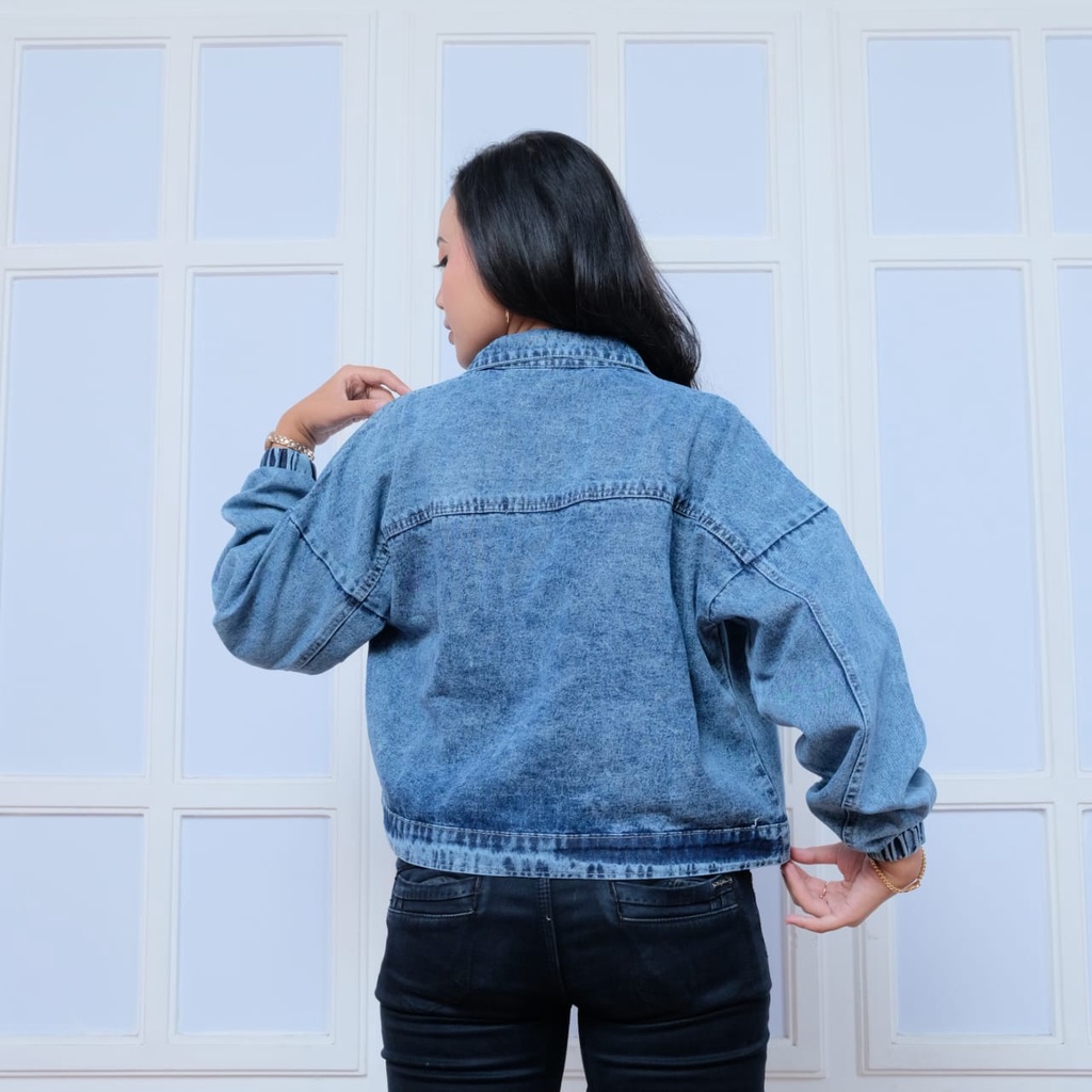 Jaket Jeans Vintage Premium // VINTAGE JAKET JEANS OVERSIZE // JAKET JEANS OVERSIZE WANITA// JAKET SAKU TUTUP