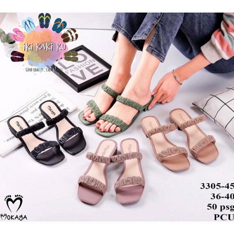 SANDAL KERUT WANITA MELISA / VEROTINO 3305 / 668 SENDAL SLOP PEREMPUAN DEWASA KARET