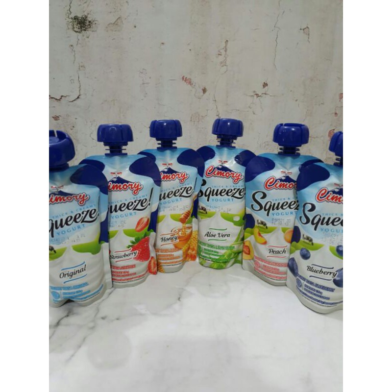 

CIMORY SQUEEZE YOGURT 120gram Original, Blueberry,Strawberry,Honey, Peach,Aloevera