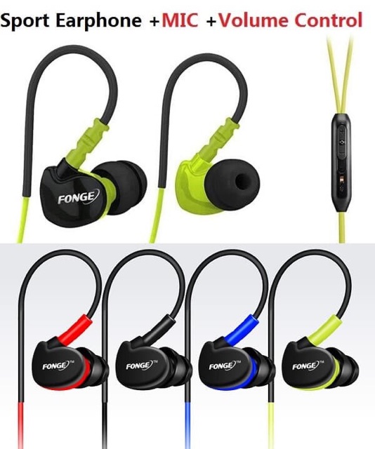 FONGE S500 WITH MIC SPORT IEM EARPHONE BASS OVER EAR DESIGN HEADSET