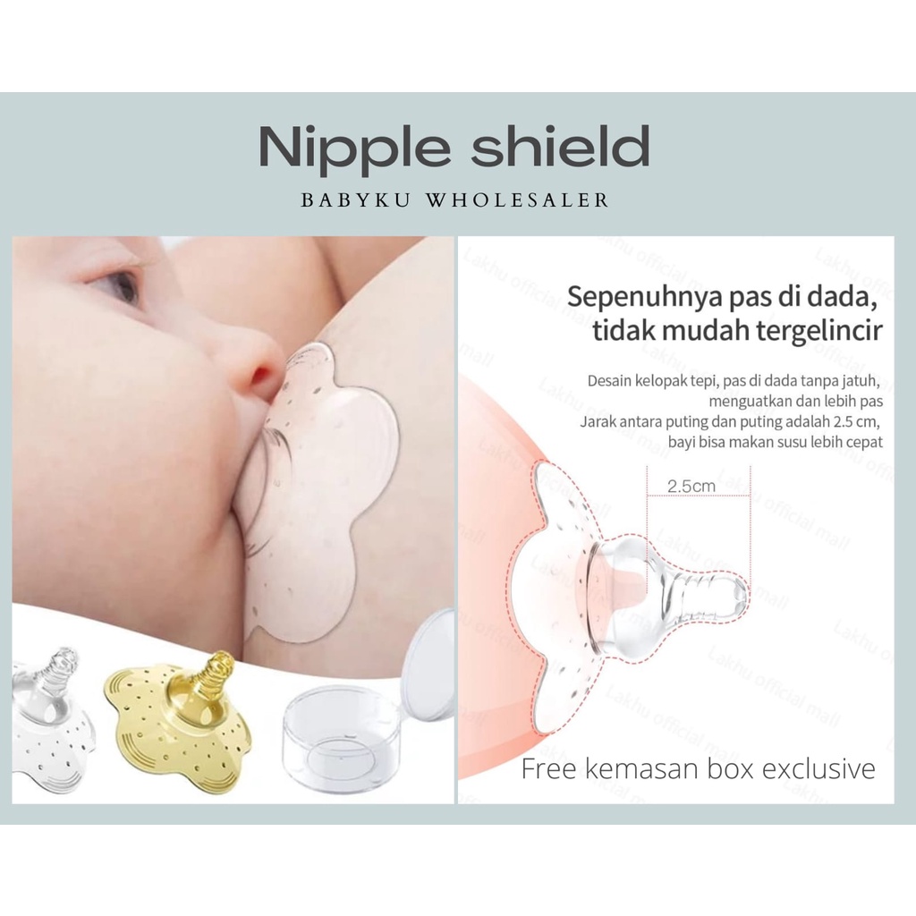 Pelindung puting susu ibu menyusui / Dot puting susu ibu silikon / Nipple shield silicone