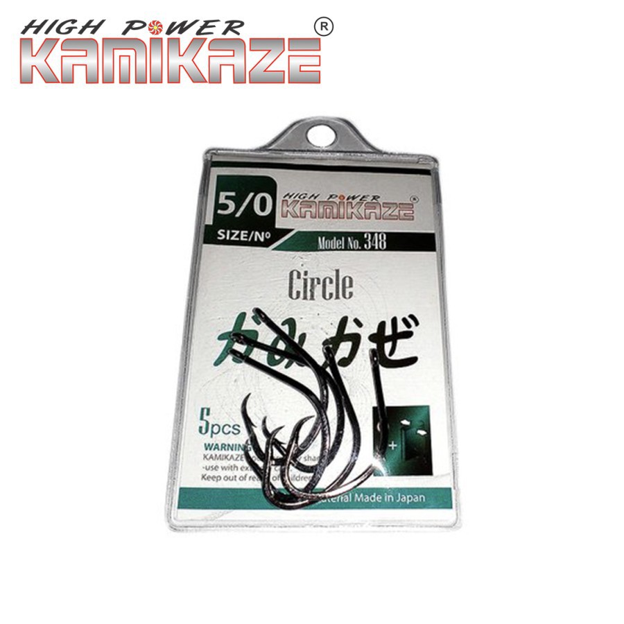 Kamikaze CIRCLE Saltwater Hook 348 -  Mata Kail Pancing ujung tajam tanpa perlu di gentak