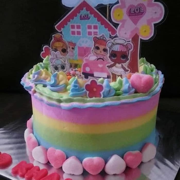 kue ultah lol mini ukuran 16 / kue ulang tahun / kue tar / birthday