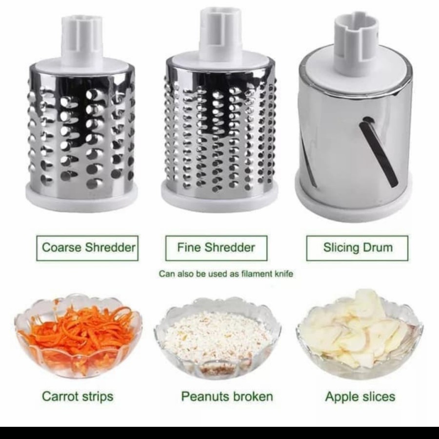 Drum Grater Tabletop Alat Parut Sayur Buah Pengiris Serbaguna Dapur on