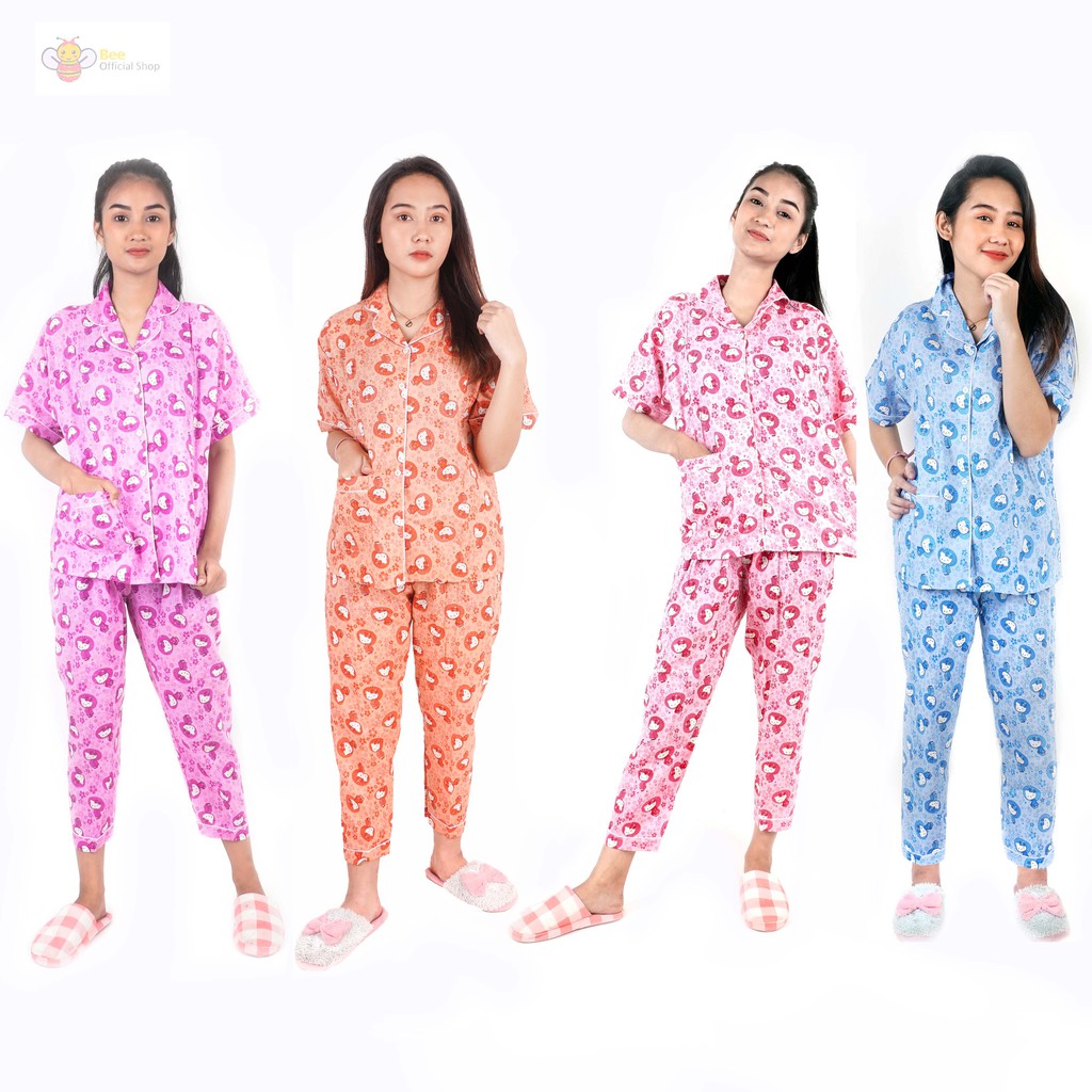 BEE - Piyama Wanita Dewasa Baju Tidur Kualitas Premium Exxen F 1001 CP