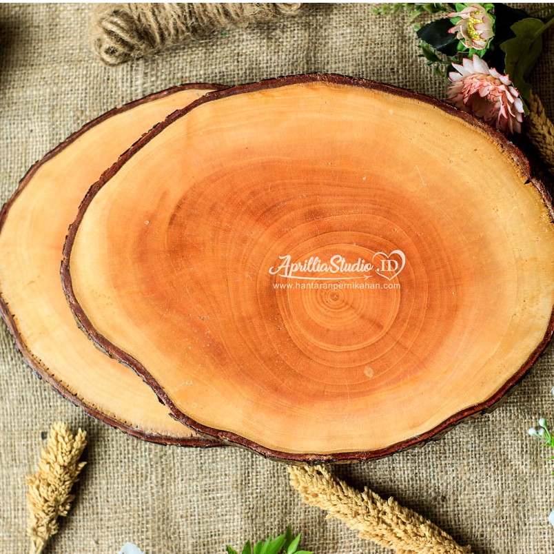 Potongan Kayu | Talenan Kayu | Slice Wood Diameter 20-22 cm