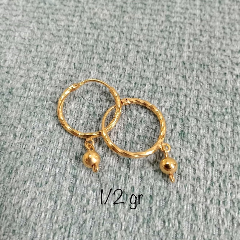 Anting Emas Muda Anak dan Dewasa 1/2 Gram