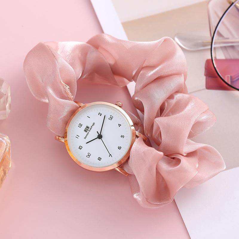 HARGA TERBAIK✅ Jam Tangan Wanita New Model Ikat Rambut Unik Terbaru Fashion Wanita Impor Scrunchie Jam Tangan Wanita Korea Pita Aloi Elastis Aksesoris Arloji Women Watches Cewek Kekinian Bunga Daisy -JW2