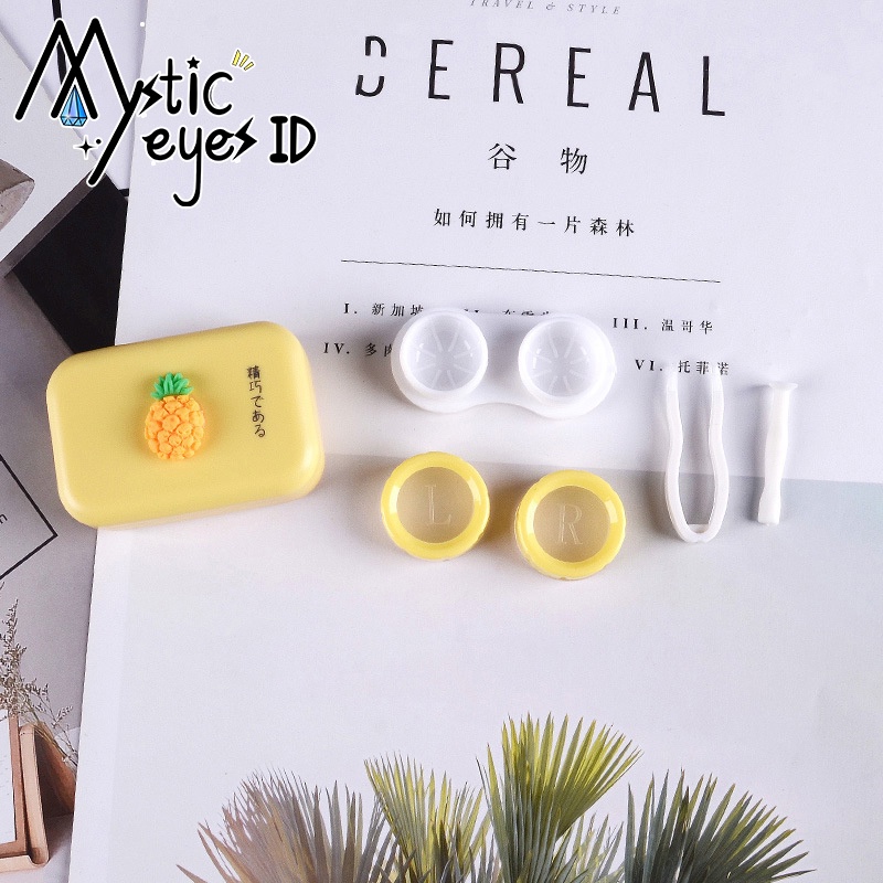 MYSTICEYES 3D Fruit Softlens Case / Case Soflens / Kontak Lensa Case Motif Buah 3D