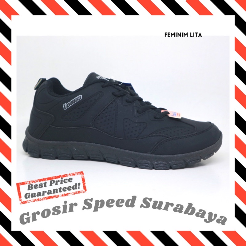 Sepatu Hitam Loggo Feminim Lita