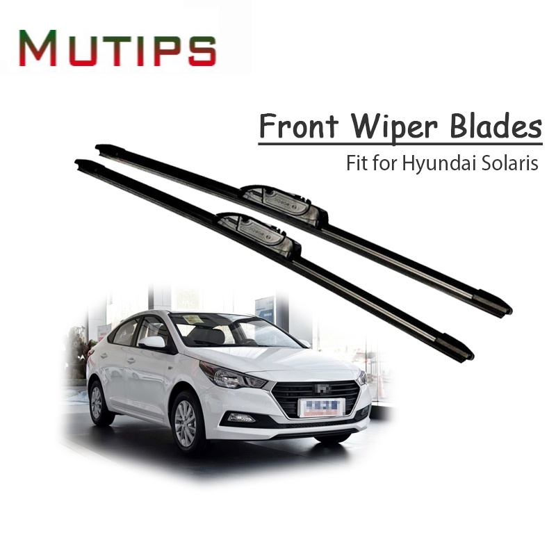 1 Set Karet Wiper Kaca Depan Mobil Untuk Hyundai Solaris 2017 2016 2015 2014-2010