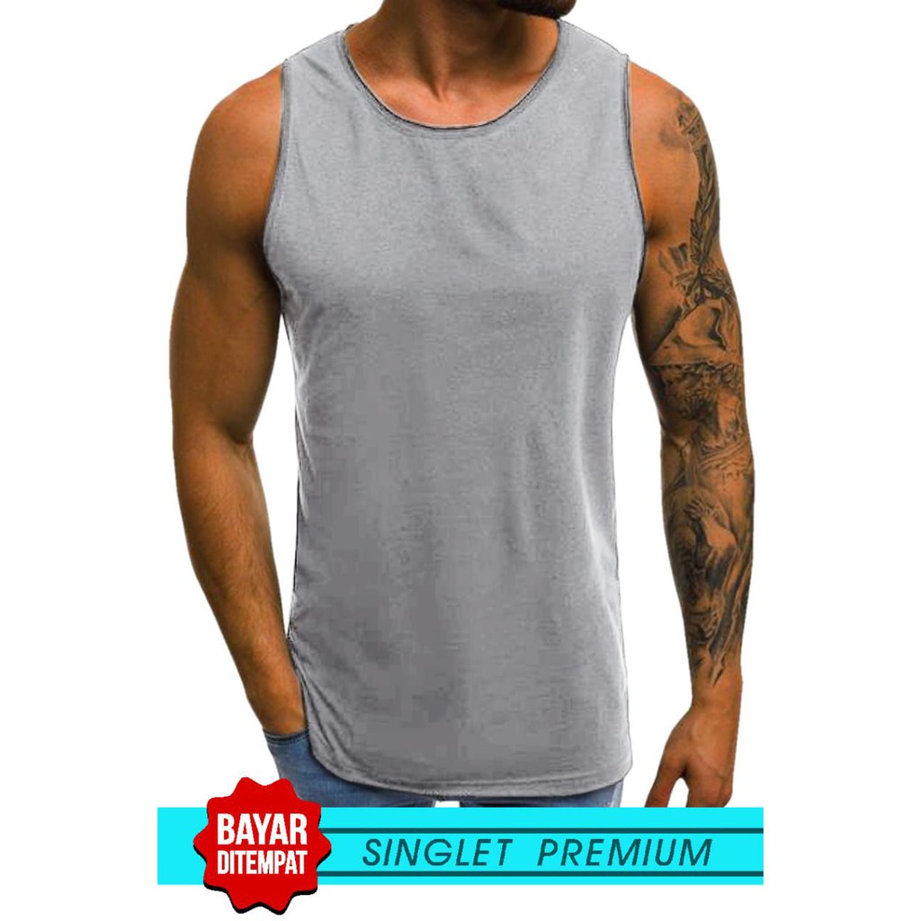 SINGLET LEKBONG PRIA (POLOS) / SINGLET LEKBONG GYM /LEKBONG / SINGLET/KAOS DALAM PRIA/KUTANG