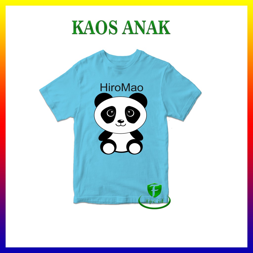 Kaos Karakter Panda Cotton Combed 30s Baju Anak Pakaian Murah Atasan Berkualitas