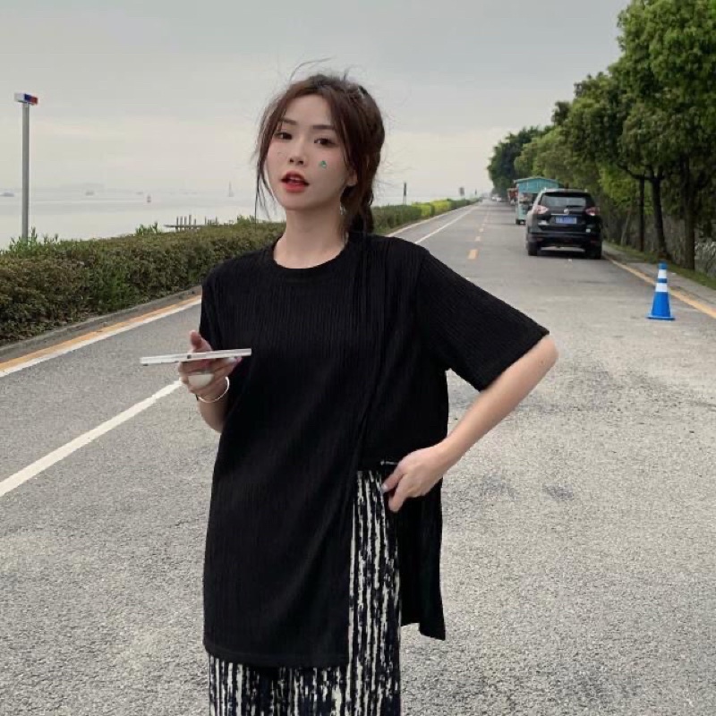 T4 Atasan polos kekinian korean style / T shirt oversize kaos oblong longgar