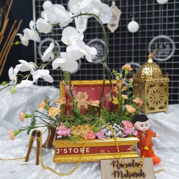 

Paket box hampers lebaran buket bunga kue kering