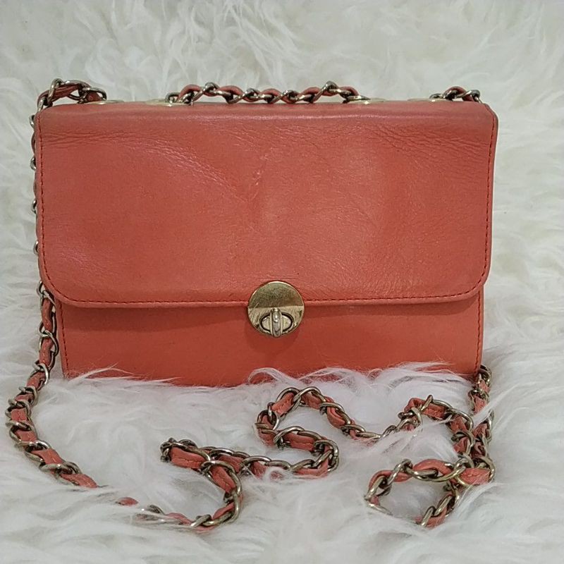 Preloved sling kulit rantai