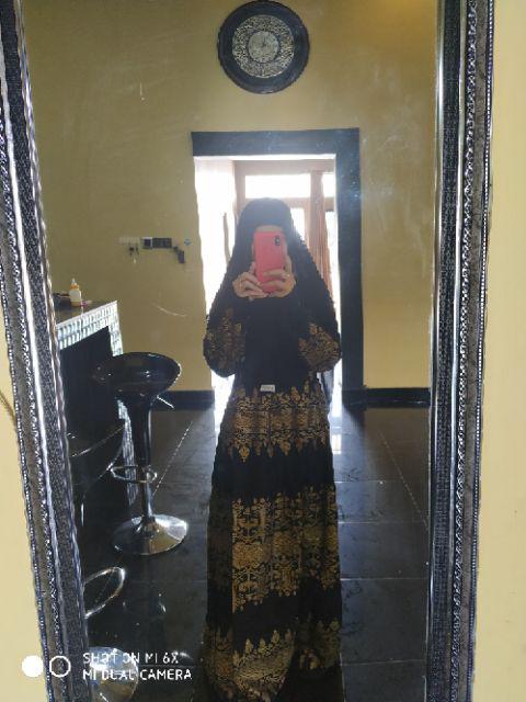 Gamis Batik Peplum Sogan