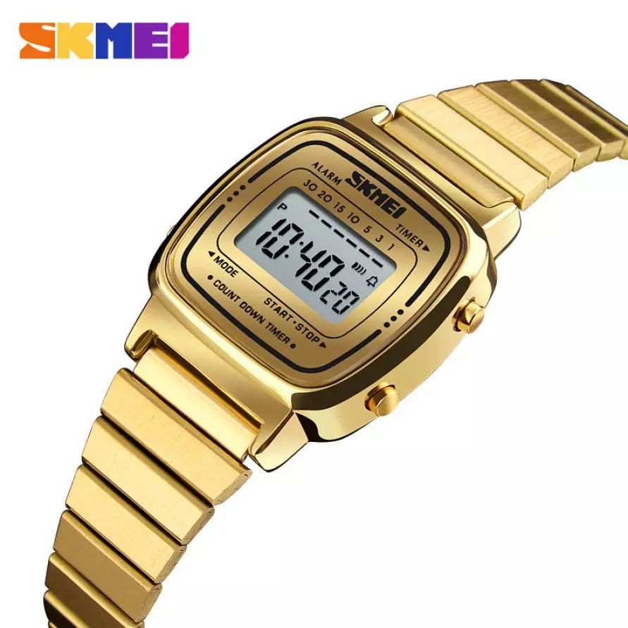 SKMEI 1252 / 1901 Jam Tangan Wanita Digital Tali Stainless WATCHKITE WKOS