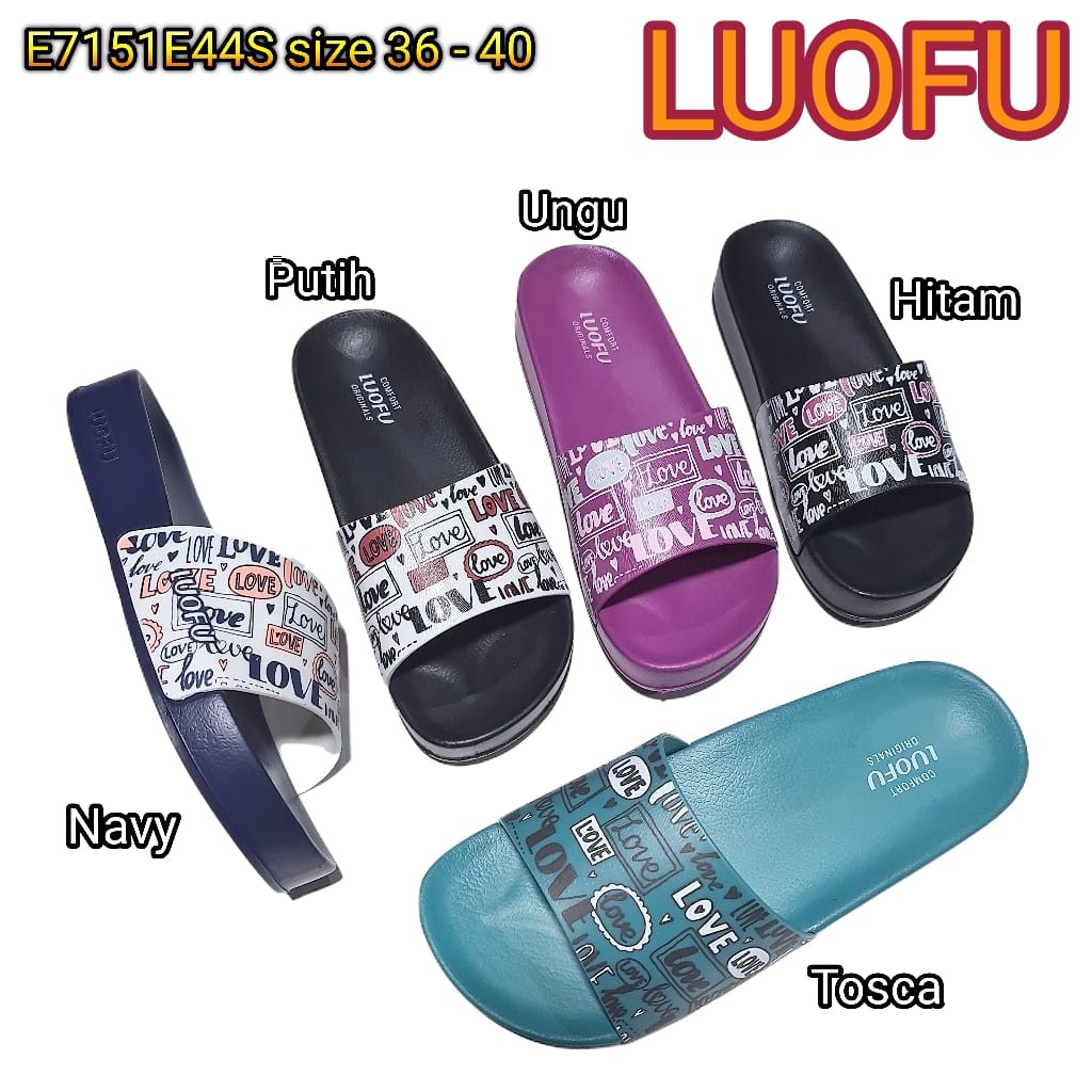 jelly sandal slop karet luofu sendal selop slide kokop import E7151E44S