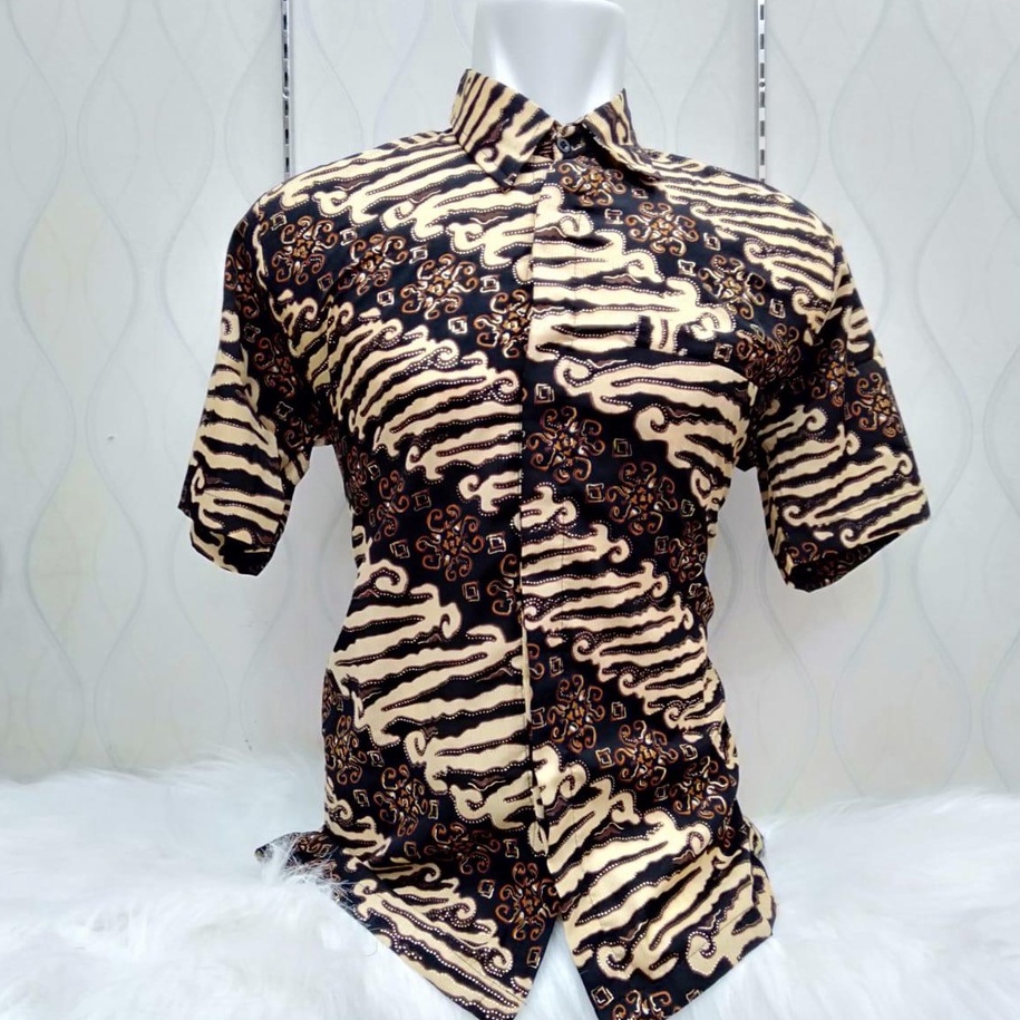 Kemeja Batik Pria Lengan Panjang Dan Lengan Pendek Motif Lereng Choco