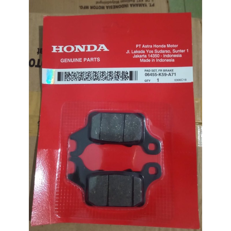 Discpad Dispad/ Kampas rem depan For Vario 150