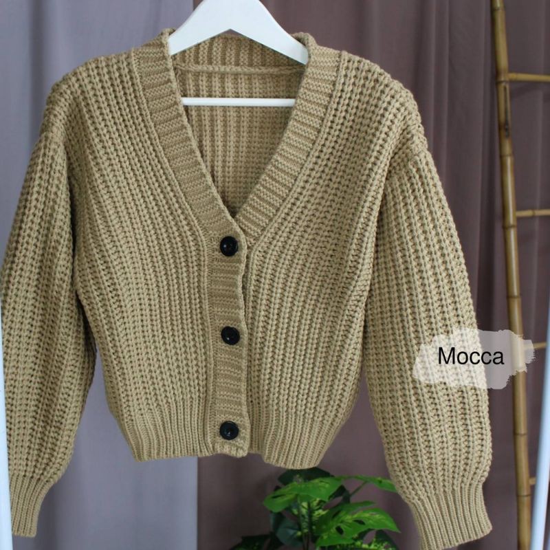 Chexicila Cardi Rajut PREMIUM Super Tebal /Premium 3get Super TEBAL Rajut adem Halus-3GT01 - MOCCA