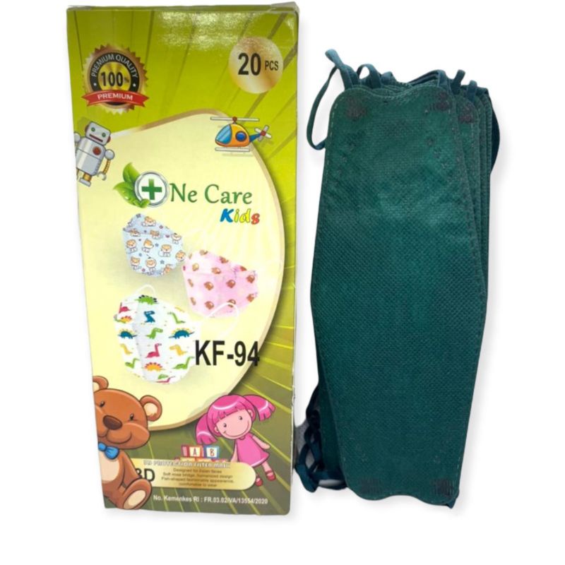 Masker Anak KF94 4ply OneCare 4D Evo Stereoscopic Fish Premium Quality 10pcs