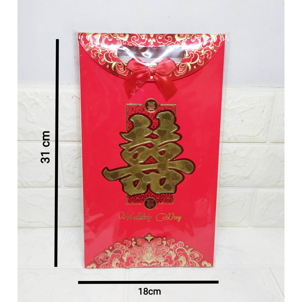 ( isi 2 pcs ) Angpao Jumbo Paper Bag Tebal Ekslusif Wedding Day Mewah