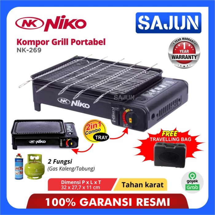 TERLARIS NIKO PORTABLE GRILL PAN NK-269 PEMANGGANG PORTABEL NK269