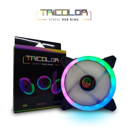 CUBE GAMING TRICOLOR STATIC RGB 12CM RING FAN