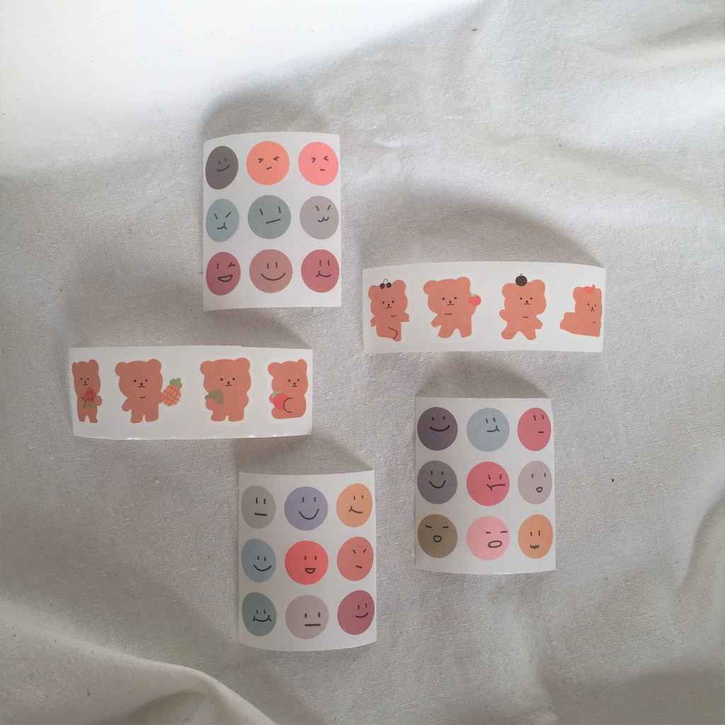 

Stiker karakter smile emot beruang cute dekorasi scapbook [sharing]