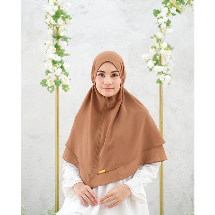 HIJAB TIARA BRAND RAZWA JILBAB INSTAN CERUTY BABYDOLL WARNA MILO