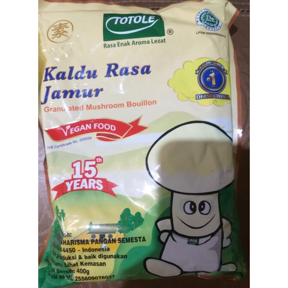 

Totole Kaldu Jamur Penyedap Masakan Sehat 400gr