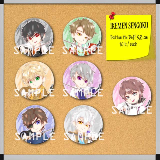 Button Pin Ikemen Sengoku