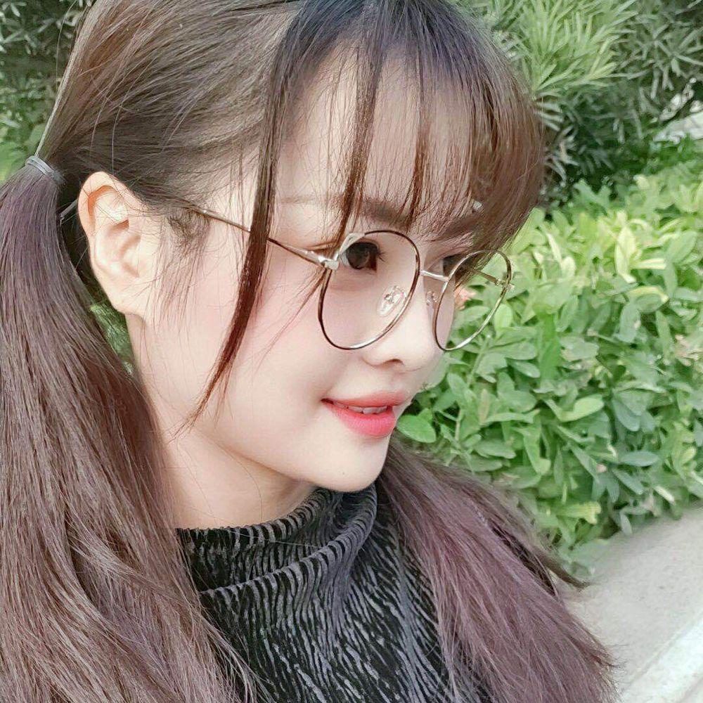 Needway Kacamata Anti Blue Light Wanita Korea Cat Ear Shape Frame Bingkai Logam Bulat Fashion Anti Radiasi Komputer Eyeglasses