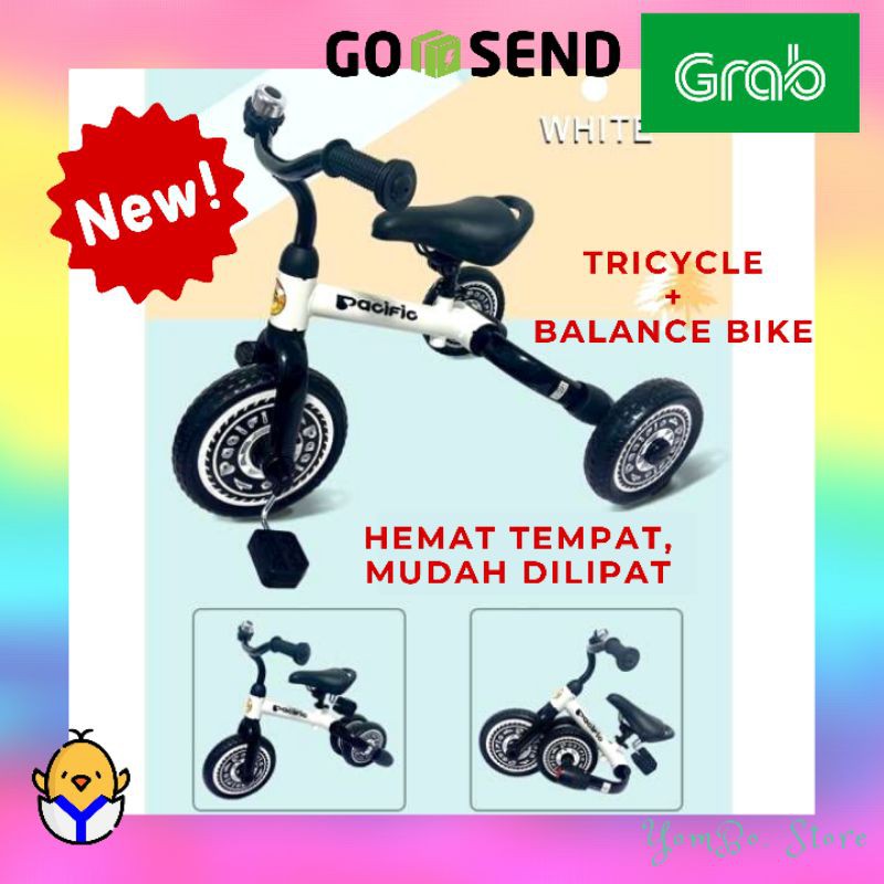 《YomBo.Store》HOT TRICYCLE PACIFIC 2 IN 1 | BALANCE BIKE | SEPEDA RODA TIGA - LMX 805C