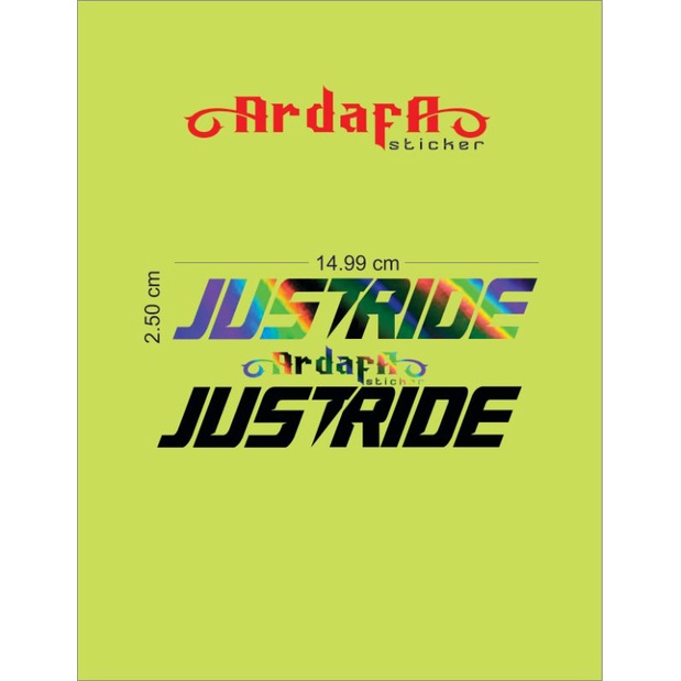 Sticker JUSTRIDE Stiker cutting