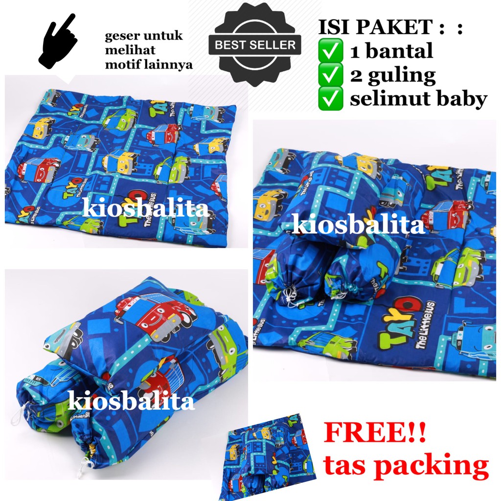 4in1 BABY BED SET Bedcover Selimut COVER BANTAL GULING Alas Tidur Bayi / KADO LAHIRAN /SELIMUT KASUR