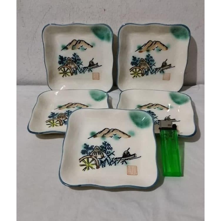 piring kacang ceper keramik jepang 5 buah