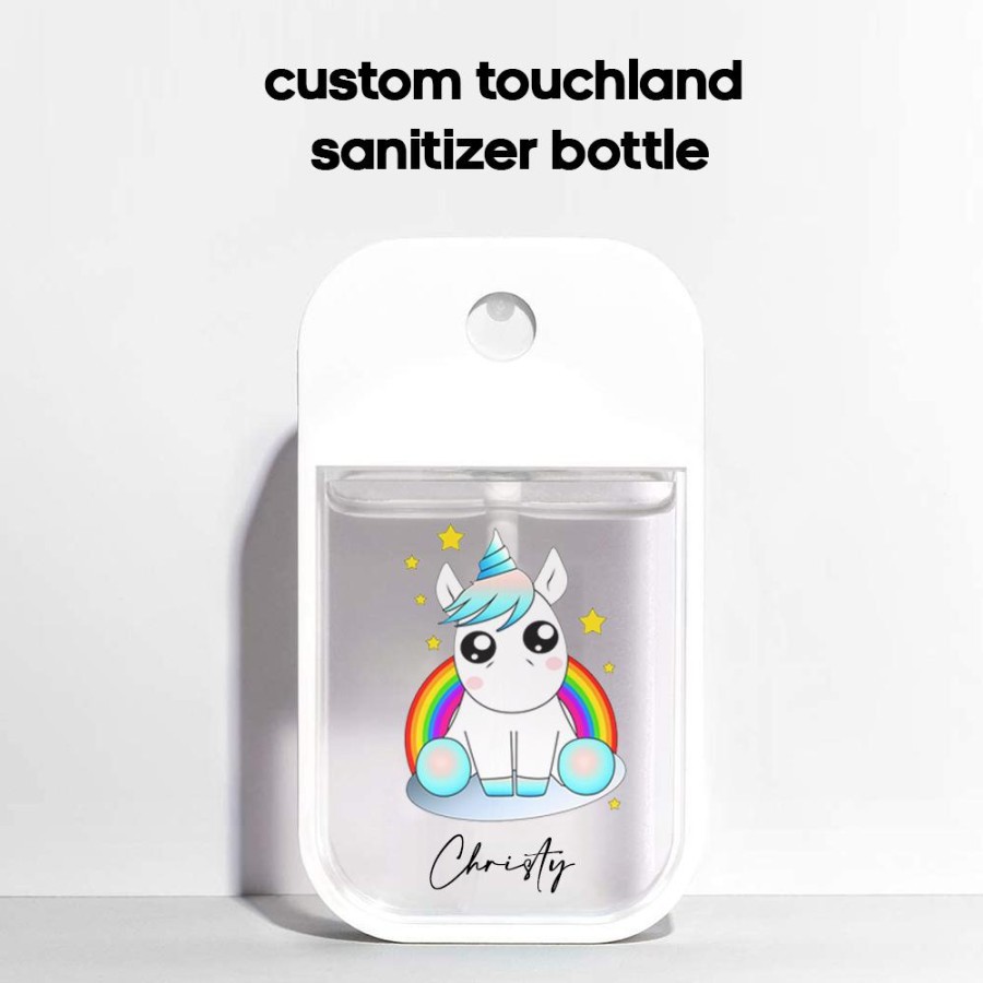 CUSTOM CETAK SANITIZER BOTOL POCKET SANITIZER SPRAY TOUCHLAND UV PRINT