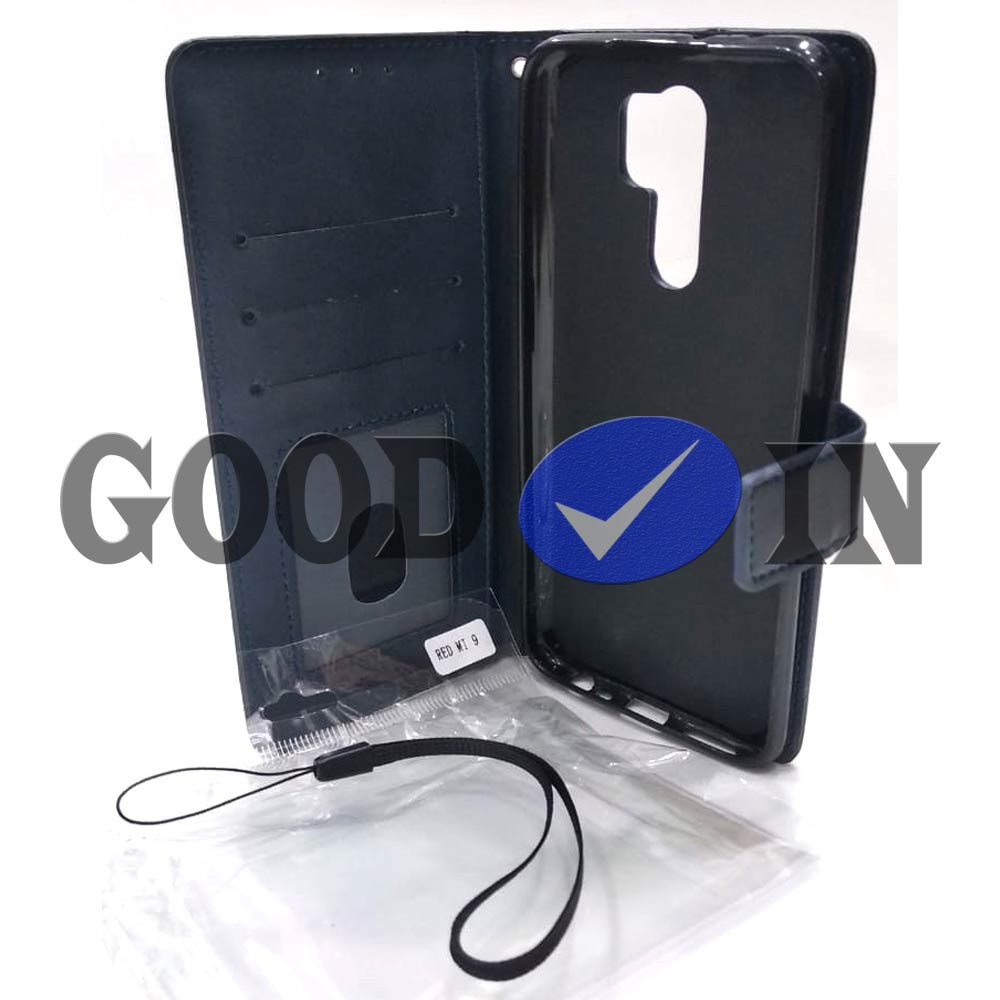 Flip Case - Flip Polos - Case Dompet Kulit Polos - Case REDMI 9