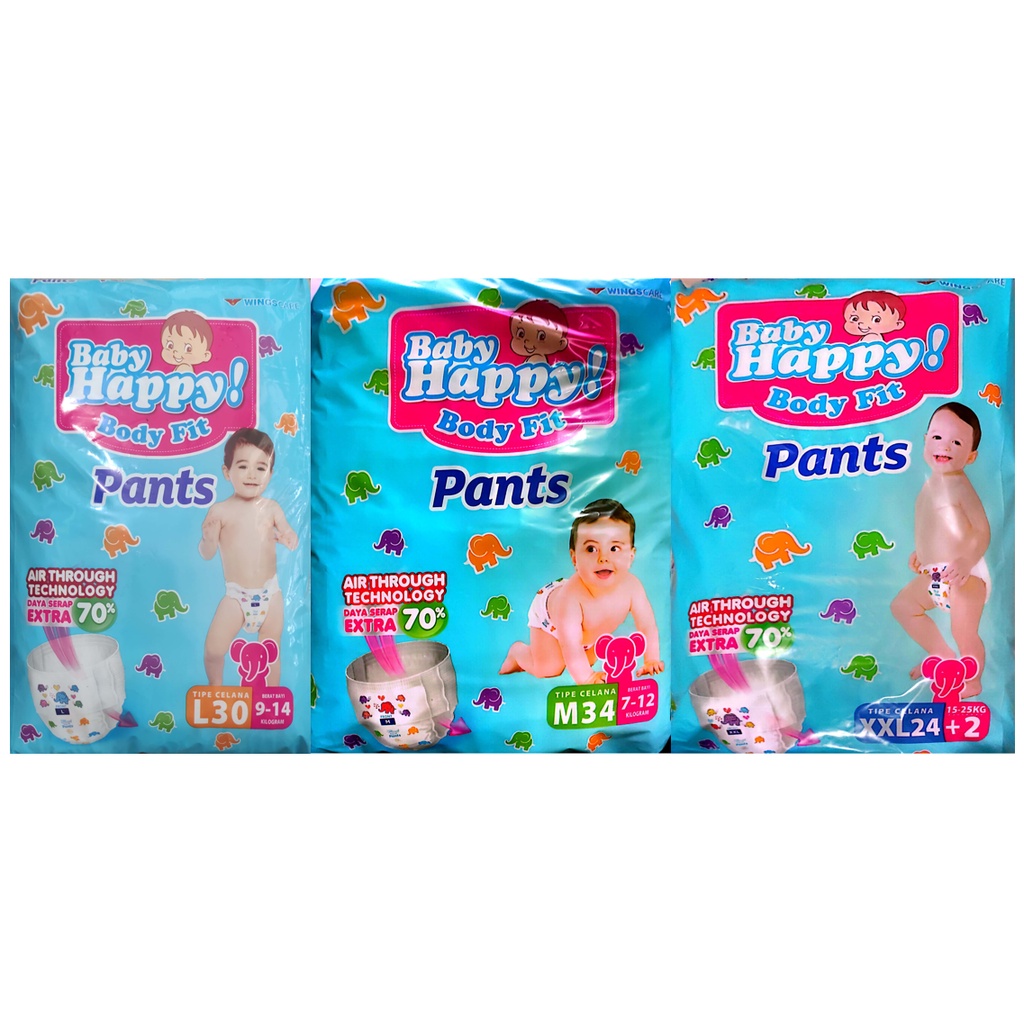 Baby Happy Pants Popok Celana S38 / M32 / L28 / XL26 / XXL24