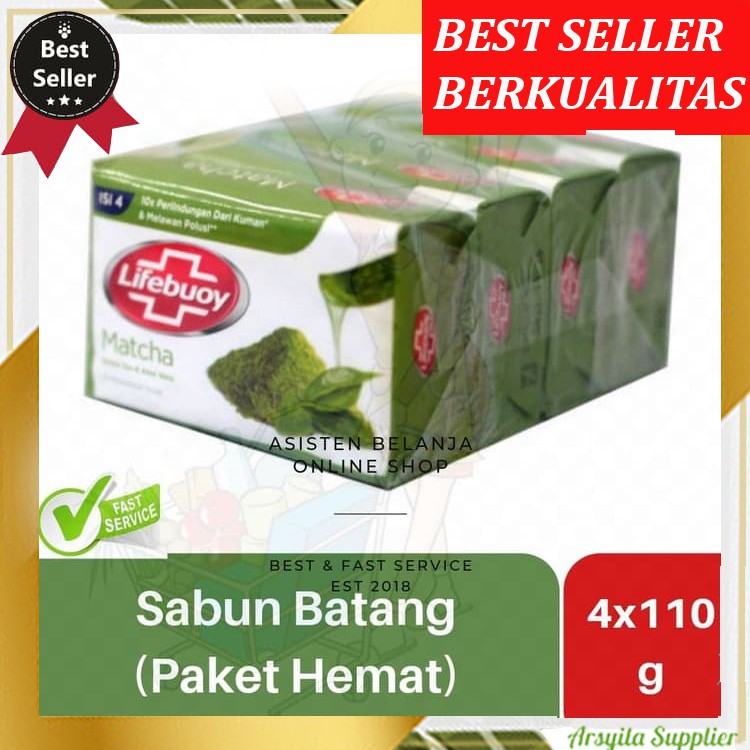 Sabun Batang LIFEBUOY Matcha Green Tea 4 x 110 g Bar Soap Soap Bar