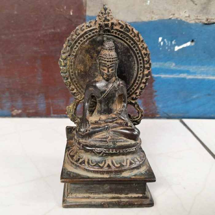 Koleksi Patung Buda Budha Hitam Perunggu Antik