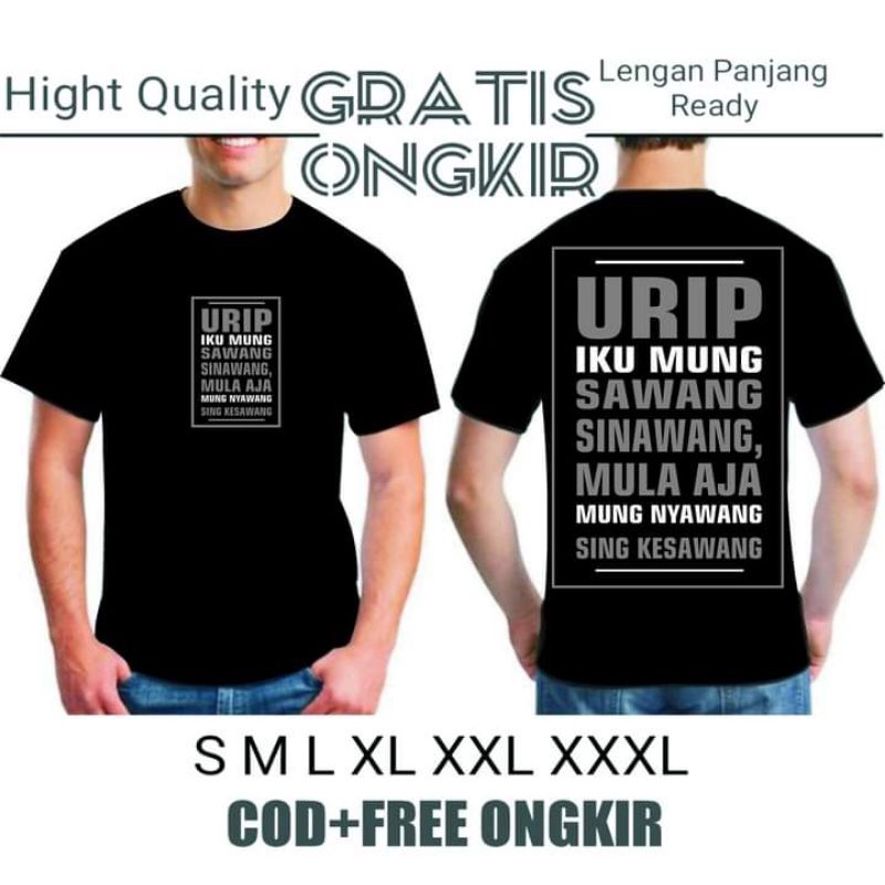 Kata BIJAK kaos KATA KATA JAWA BIJAK kaos URIP IKU MUNG SAWANG SINAWANG kaos KATA KATA