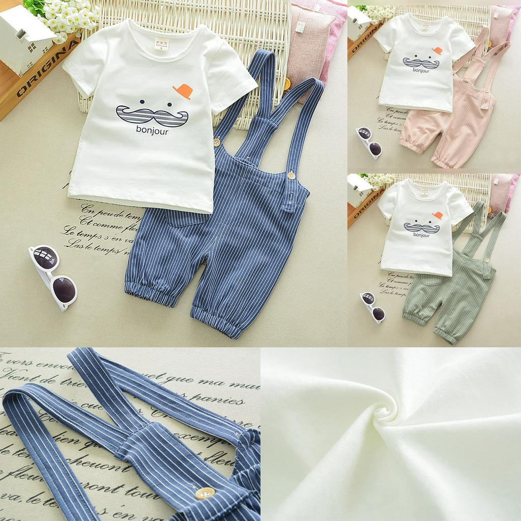 Overall Baju Anak Import Mustache Kumis